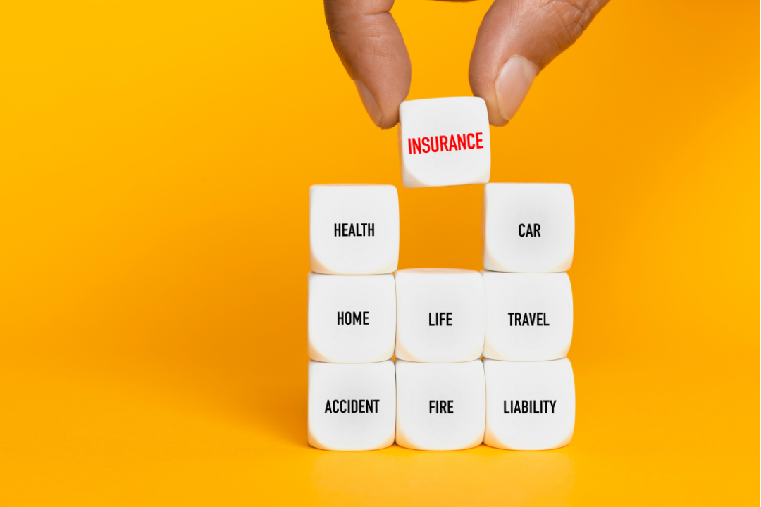 In picture different insurance categories are shown